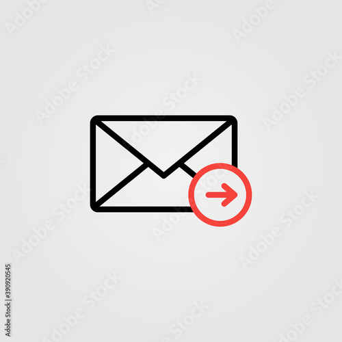 Forward email icon. Send email symbol. Vector illustration.