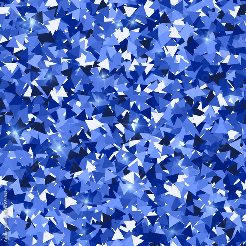 Glitter seamless texture. Adorable blue particles.