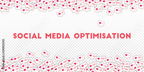 Social media icons. Transparent grid concept. Fall