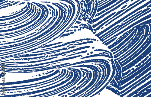 Grunge texture. Distress indigo rough trace. Ecsta