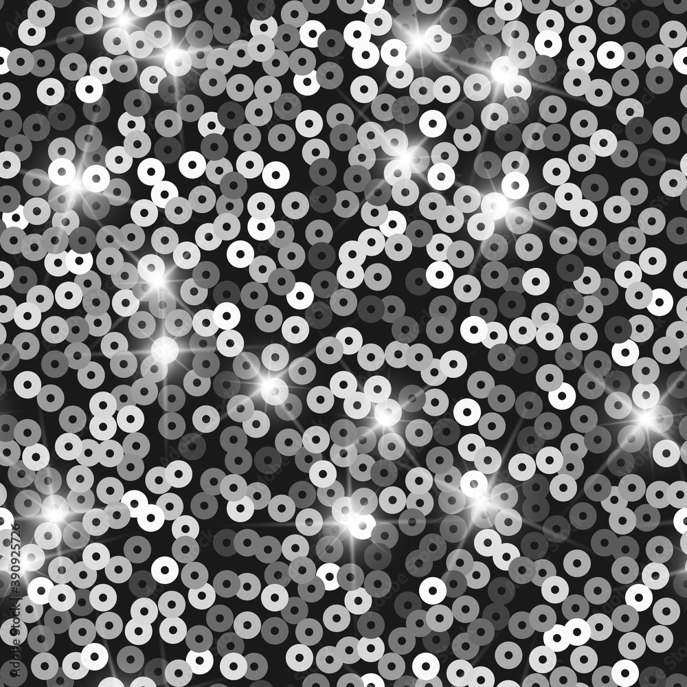 Glitter seamless texture. Admirable silver particl Glitter seamless texture. Admirable silver particl