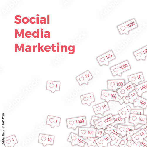 Social media icons. Social media marketing concept
