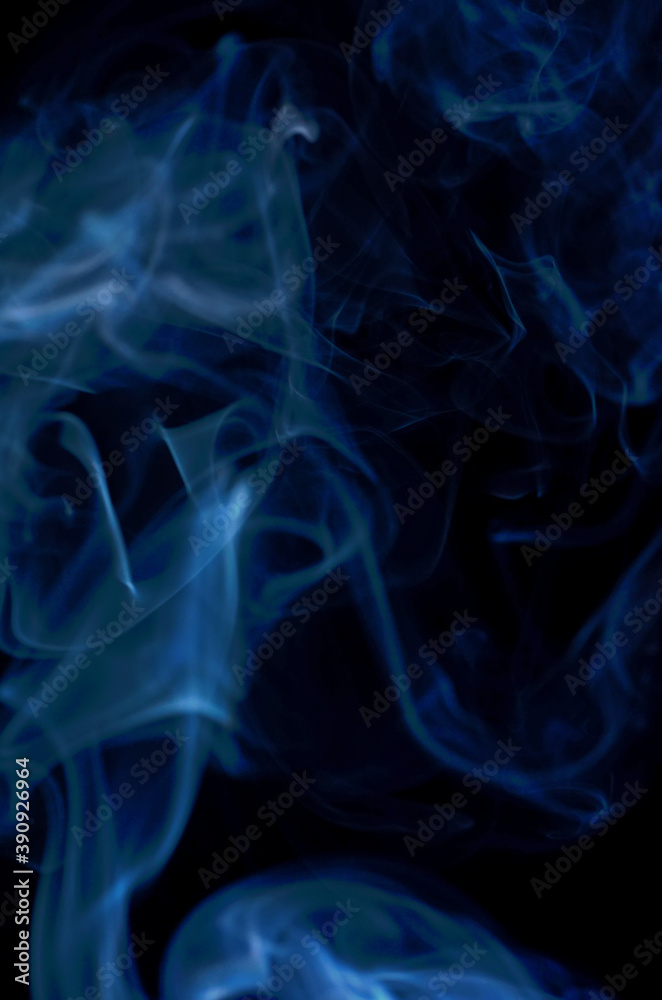 Smoke streaming on a black background close-up Smoke streaming on a black background close-up