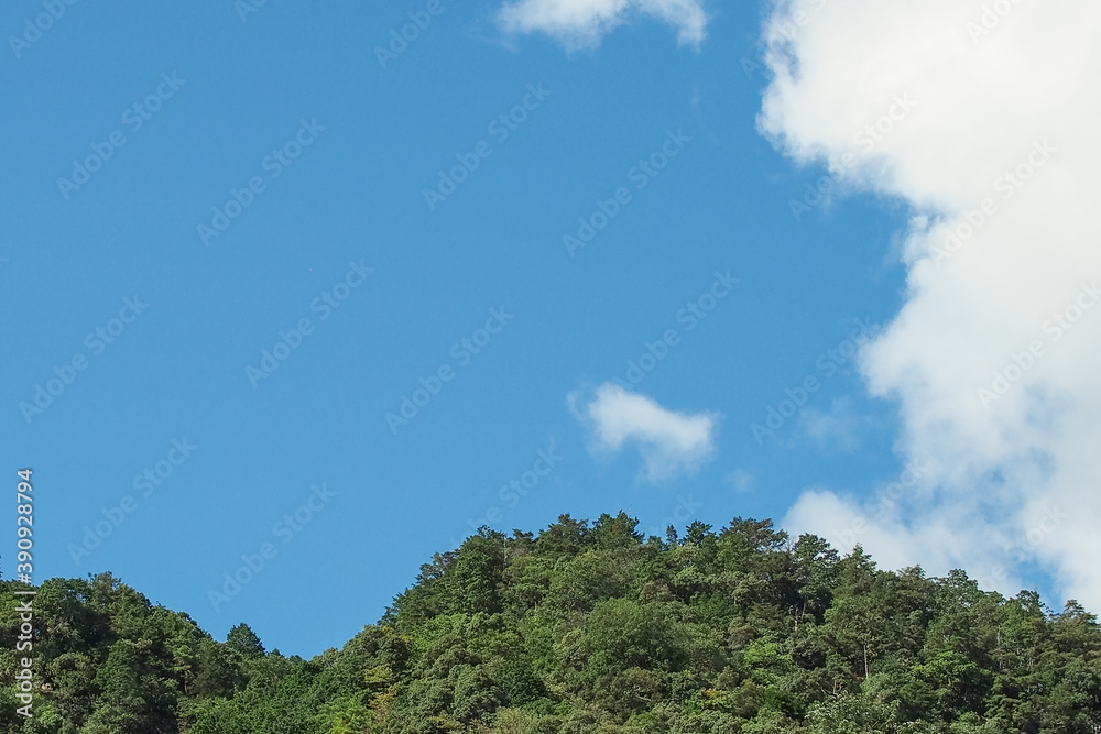 Obraz premium 快晴で気持ちの良い青空 岐阜県 美濃市