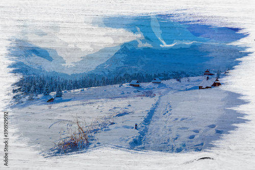 Snowy Tatras Mountains in w...