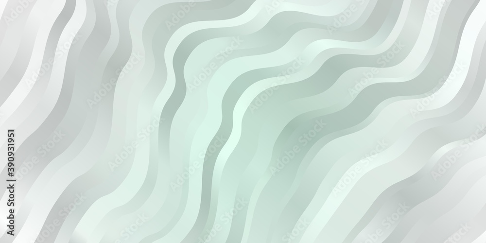 Light Green vector backdrop with curves.