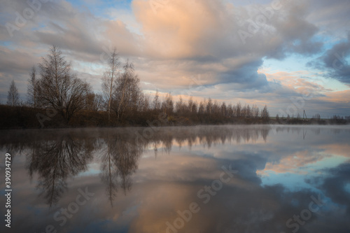 sunrise over the river