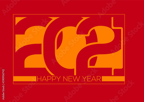 Happy New Year 2021 elegant design, 2021 number design template, Vector illustration.