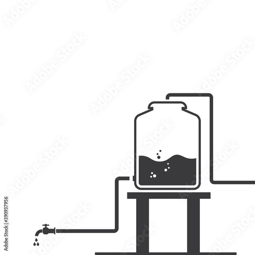 plumbing water tank vector icon illustration design