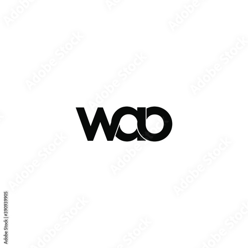 wao letter original monogram logo design photo