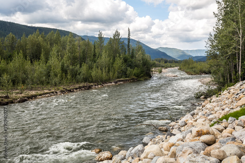 Tetsa river in British Columbia, Canada in summer
