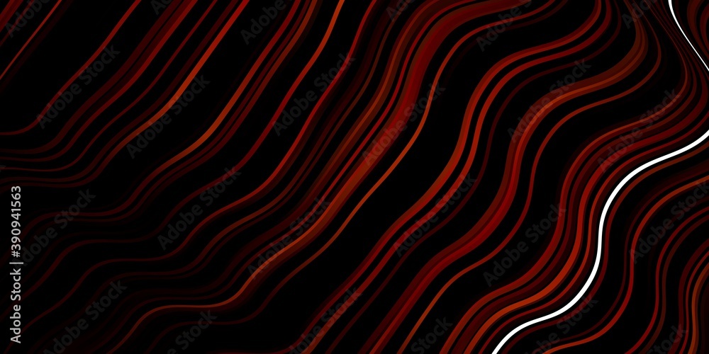 Dark Orange vector background with curves. Dark Orange vector background with curves.