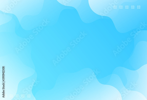 Modern background template with blue gradations and
white, abstract illustration, many wave effects, perfect design for your business