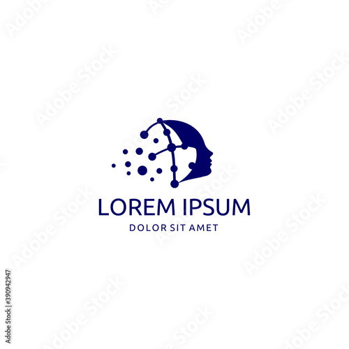 Beauty Creative Head, Human Brain, Abstract Concept Vector Illustration