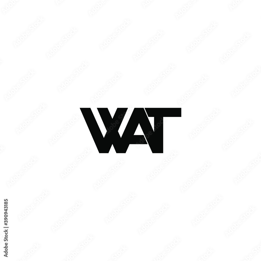 Obraz premium wat letter original monogram logo design
