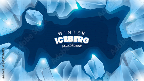 Winter Iceberg Background