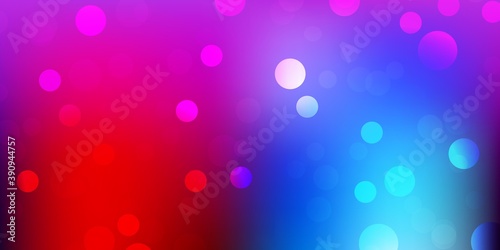 Light blue, red vector backdrop with dots.