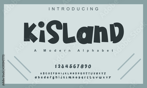 Kisland font. Elegant alphabet letters font and number. Classic Copper Lettering Minimal Fashion Designs. Typography fonts regular uppercase and lowercase. vector illustration