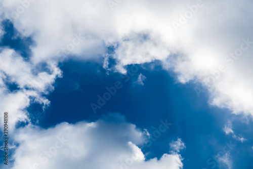 Dense cloud cover dark blue sky © Amornrat