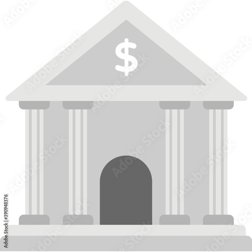  Flat vector icon design of a building, bank 