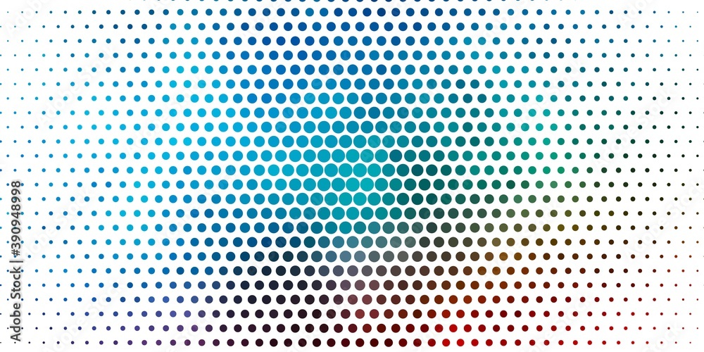 Light Blue, Red vector pattern with circles.
