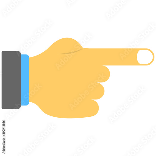 
Pointing index finger to the left
