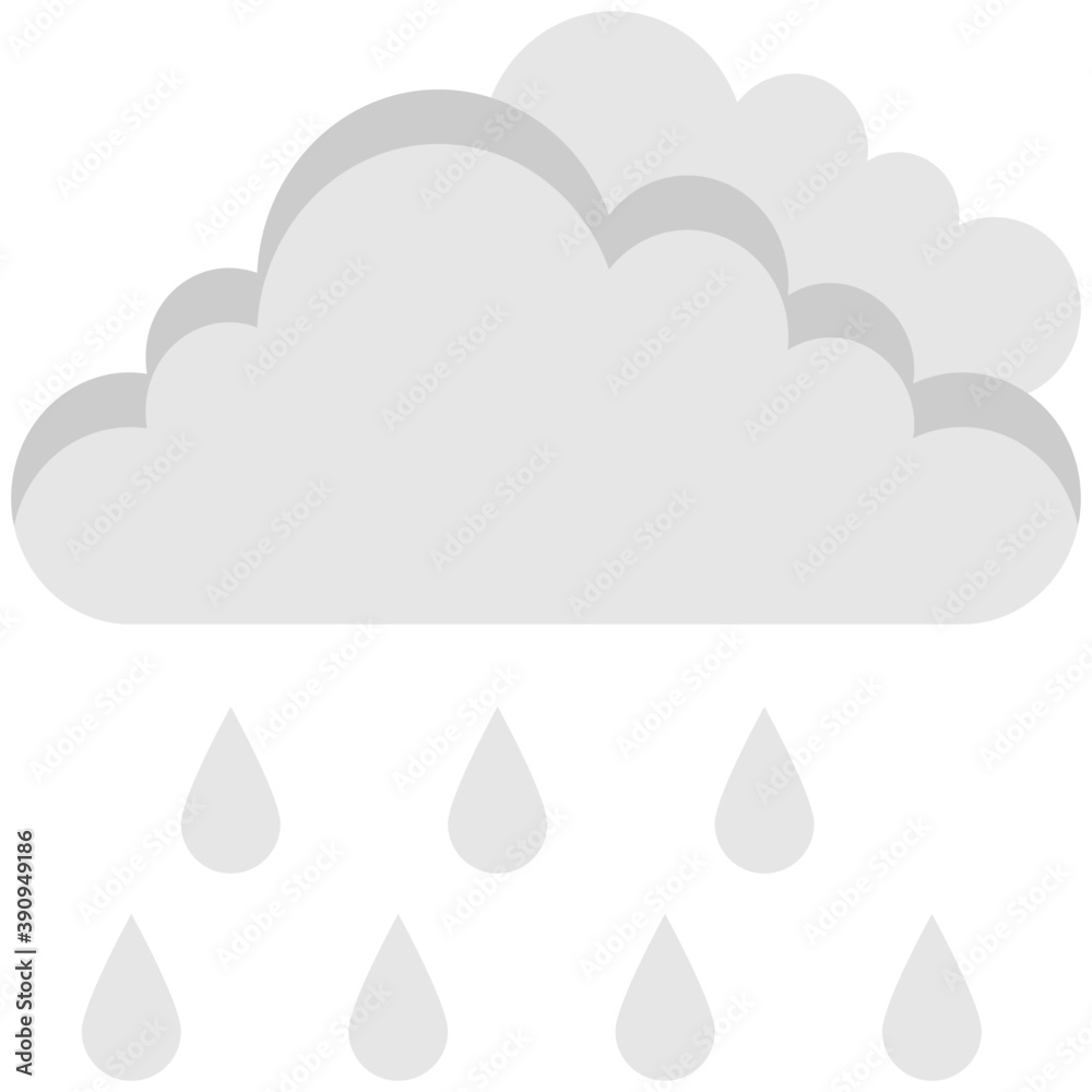 
Graphic design of clouds and rain drops
