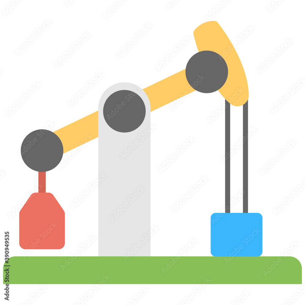 Oil pump jack flat icon, a petroleum industry equipment,
Oil pump jack flat icon, a petroleum industry equipment,