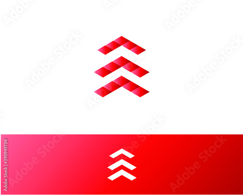 Abstract digital creative modern logo design icon arrow symbol simple horizontal technology shape graphic logo