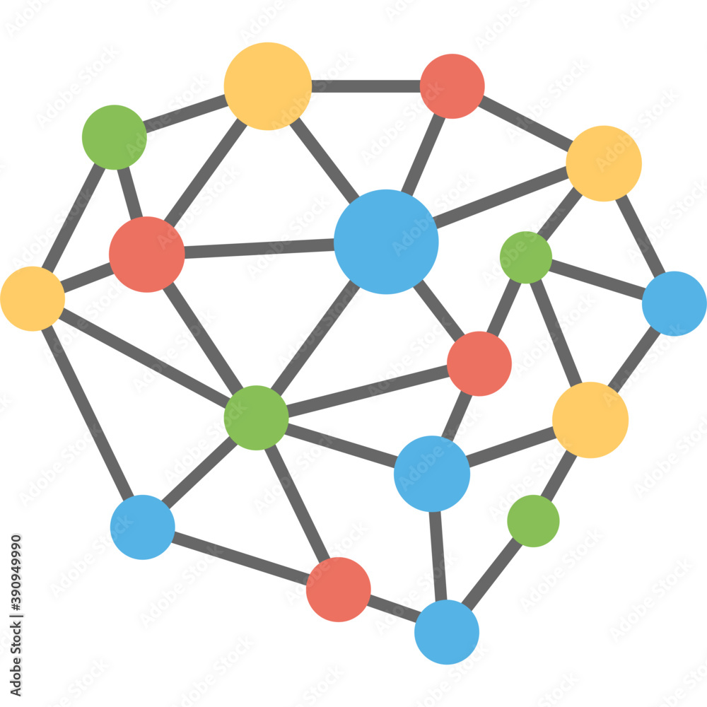 A molecular structure, flat vector icon design of a network
A molecular structure, flat vector icon design of a network