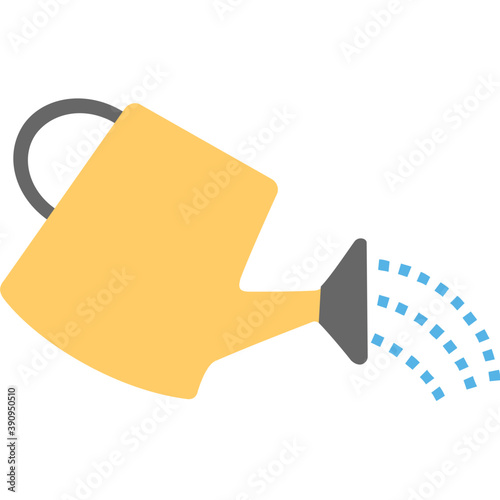 
Watering can flat design icon
