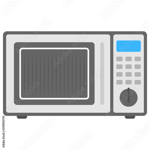 
Flat icon of a microwave oven 
