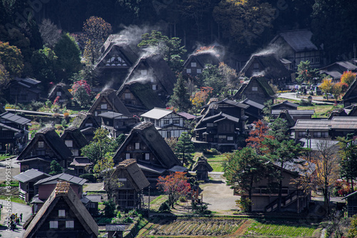 World Heritage Shirakawa-go Autumn Japan 世界遺産白川郷合掌造り集落