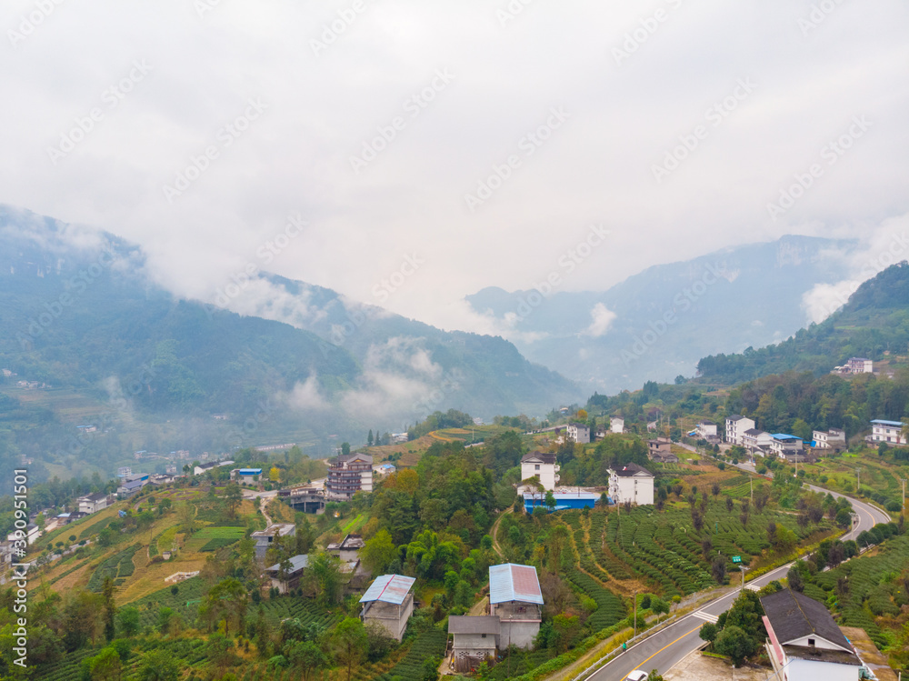 Fototapeta premium Autumn scenery in Enshi Tujia and Miao Autonomous Prefecture, Hubei, China