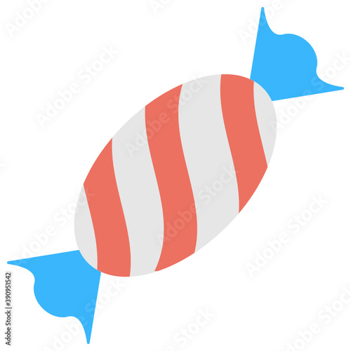 
Flat icon of a piece of candy 

