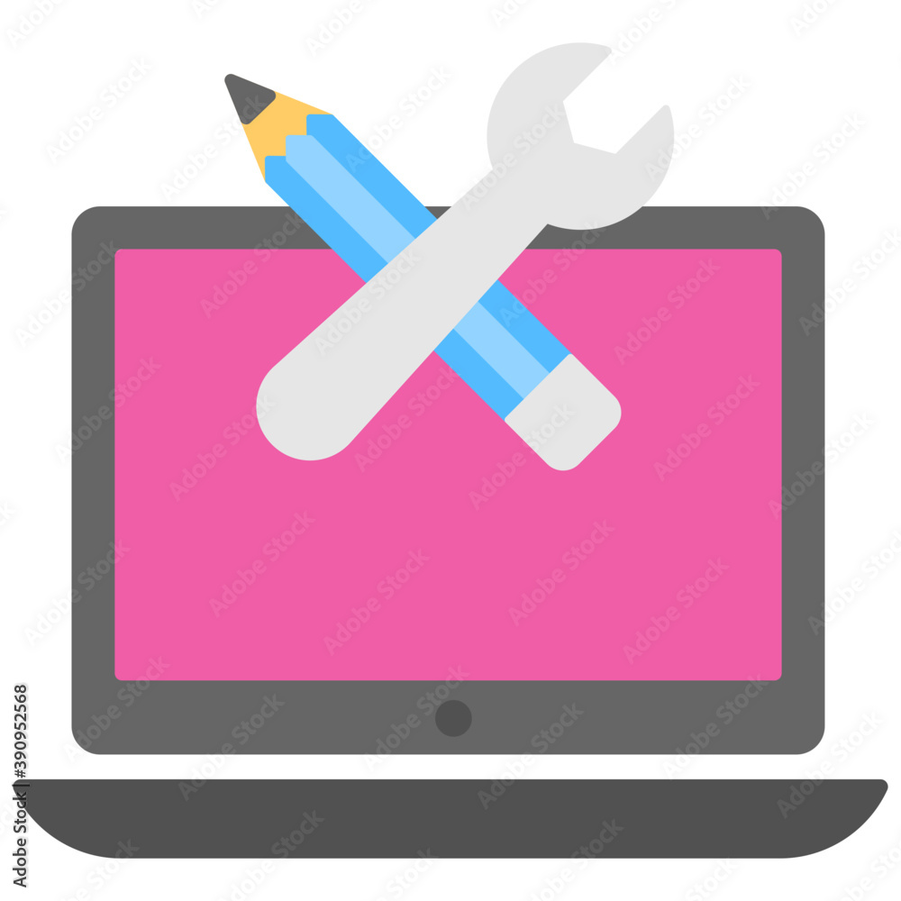Flat vector icon design of computer graphics
Flat vector icon design of computer graphics