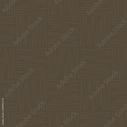 Vector Dark Brown Textured seamless pattern background to coordinate with the Country Sunflower Collection. Dark brown background with abstract geometric line art texture. Good for packaging, home