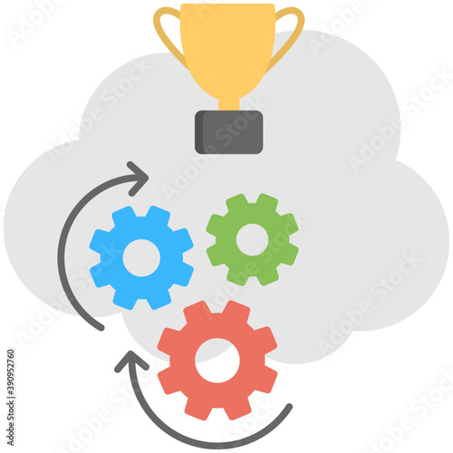 
Flat icon achievement, goal settings
