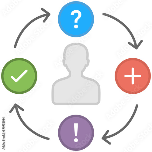 

Regular flat icon, routine concept.
