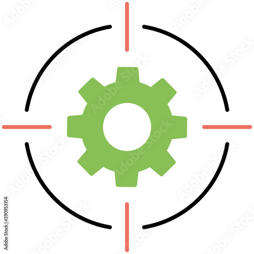 
Target flat icon. Goal settings
