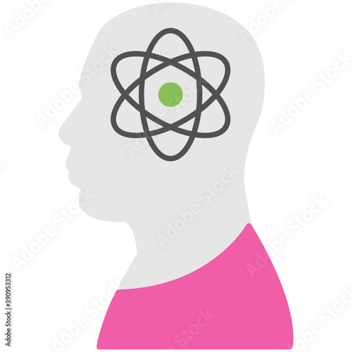 
Human potential flat icon, human skills
