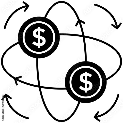 
Budget spending flat icon, budget expenditure
