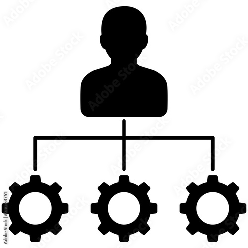 
Resource allocation, resource management flat icon
