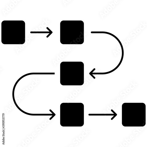 
Sequential process, flat icon sequential order
