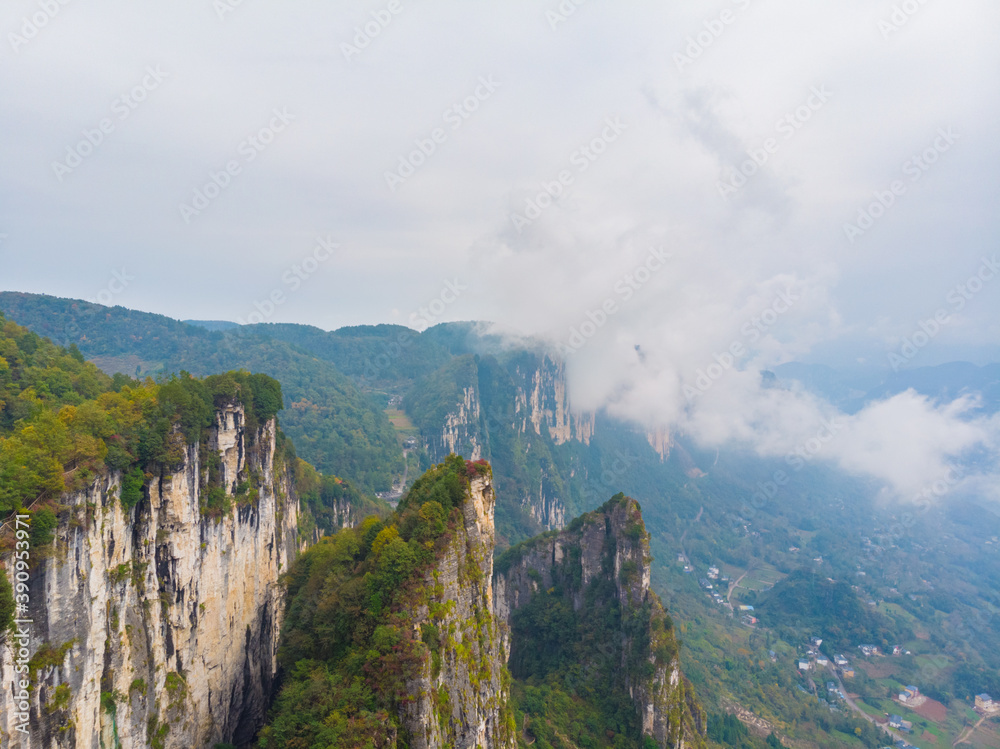 Autumn scenery of Jianshiye Three Gorges Scenic Area in Enshi, Hubei, China