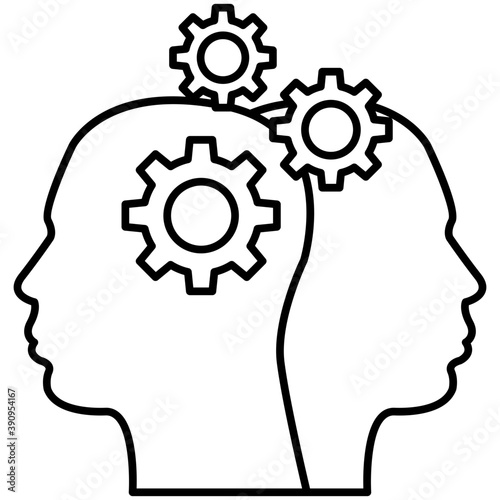 
Cogwheels around the light bulb. Concept of idea, creativity, innovation and execution and automation. Flat icon 
