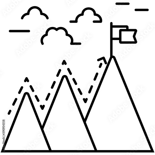 
Determination flat icon, perseverance
