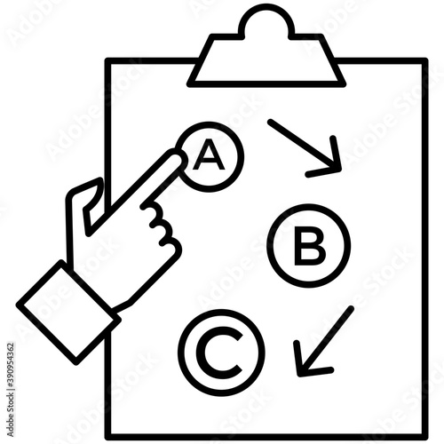 
Strategy concept, flat icon planning

