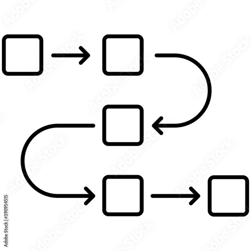 
Sequential process, flat icon sequential order
