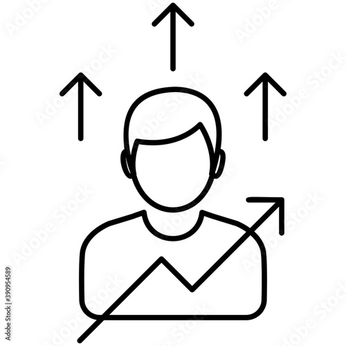 
Flat icon self development, personal growth.
